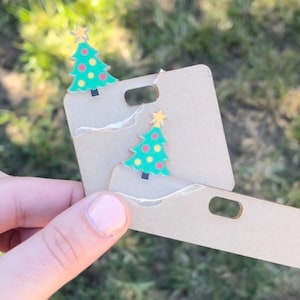 Christmas tree badge topper | christmas lights | nurse gift