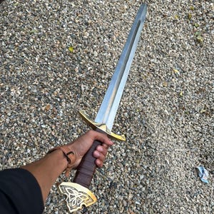 Real Handmade Custom vikings  full tang Sword Steel D2 With Leather Sheath