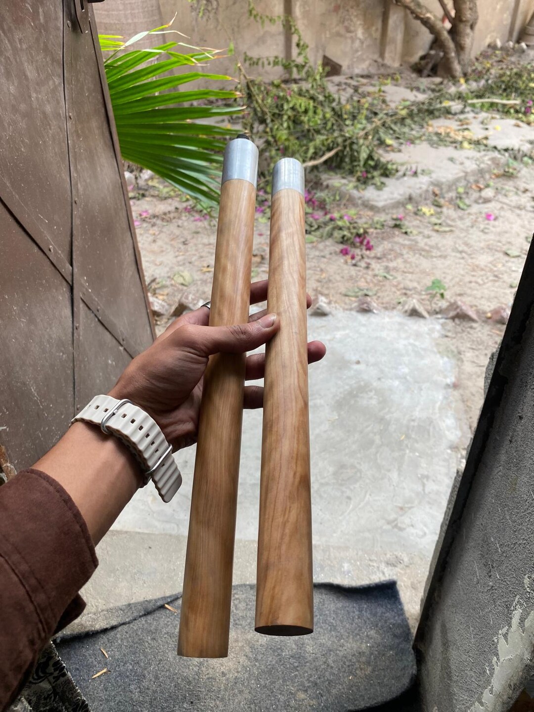 Handmade Custom Kali Sticks Wooden With Leather Sheath Etsy