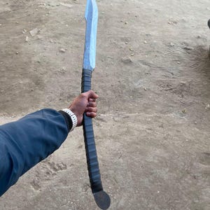 Handmade Custom full tang  300 sparten Spear Steel D2 , With Leather Sheath