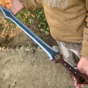 Real Handmade Custom vikings  full tang Sword Steel D2 With Leather Sheath