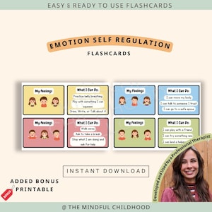 Calming Corner Tools: Self-Regulation Flashcards & Emotion Zone Sheet (PDF Download)