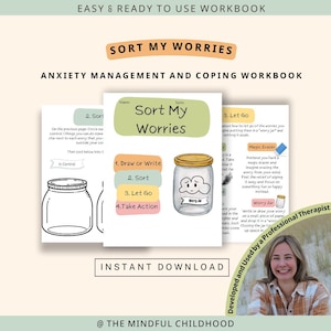 Kids Anxiety worksheet, anxiety workbook kids, school counselor resource, social emotional learning, anxiety worksheet, Anxiety worksheet