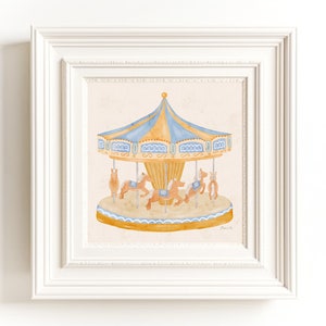 Junge Kinderzimmer Pferd Karussell Poster, Tivoli Druck, Kinderwandkunst, Junge Kinderzimmer Druck, Kinderdeko, Baby Geschenkidee, Zirkus Kinderkunst