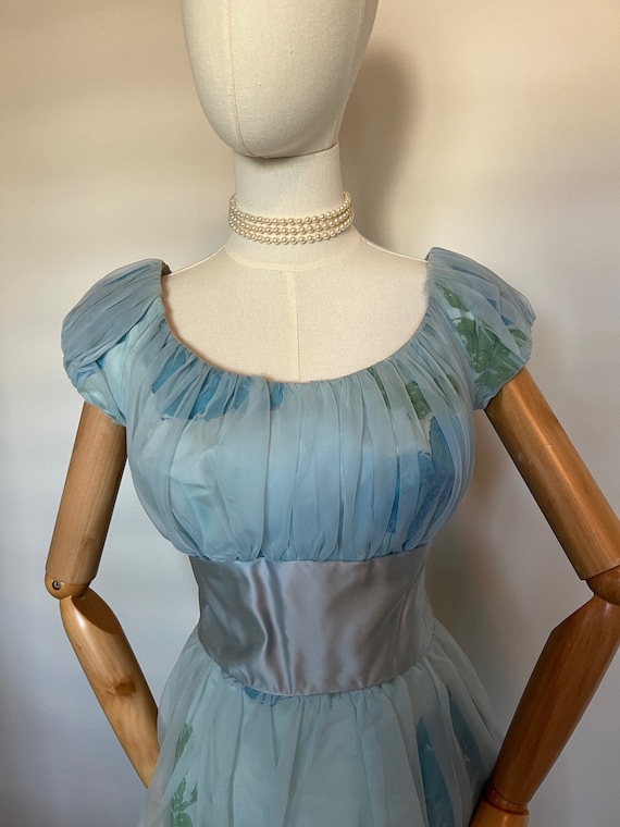 1950's Blue organza formal dress - image 9