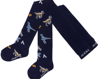 Weri Spezials Tights for children with cool design Dino Fans made out of high quality cotton