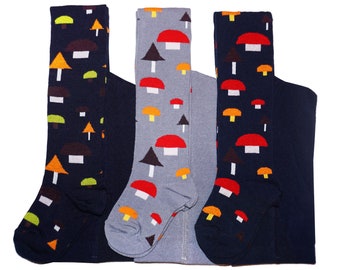 Cotton Tights for Children with Mushroom design made out of high quality cotton Weri Spezials