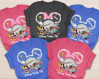 Personalized Disney Family Trip 2026 Epcot Shirts; Custom Disneyworld Vacation Group Tees