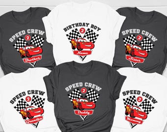 Disney Cars Geburtstag Shirt, Familie Passendes Mcqueen Tee