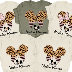 Magical Kingdom Leopard Minnie and Mickey Shirts, Disneyworld Shirt, Animal Kingdom Shirt, Disney Family Cheetah Shirt, Disney Safari Shirts