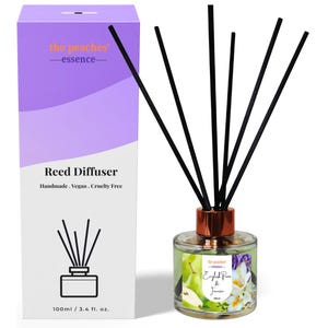 English Pear & Freesia Reed Diffuser Set: Handmade Vegan Home Fragrance