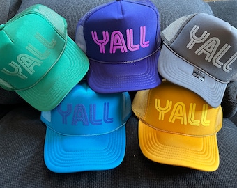 Y'ALL Trucker Hats, monochrome