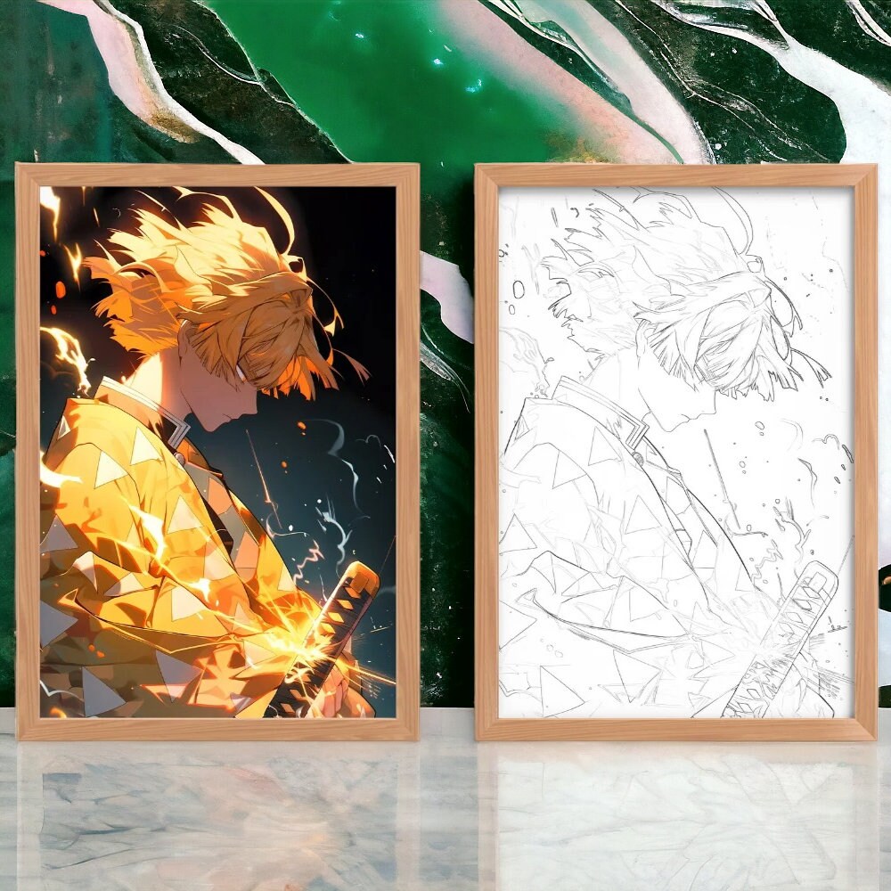 Handmade Anime Lightning LED Photo, Customisable Art Frame Light ...