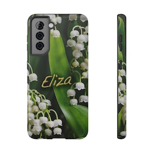 May Lily of the Valley flower- Personalized Birth Flowers Impact-Resistant Cases for iPhone and Samsung  Gift for Mom May Birthday