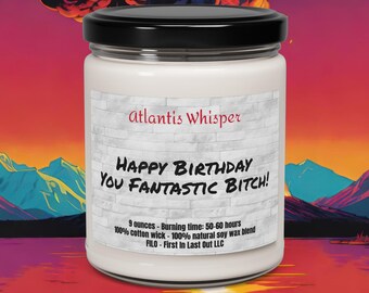 Happy Birthday You Fanta Various 9oz Scented Soy Candles Bricks Funny candles gifts for her Funny Gift Ideas Best Friend Gifts wedding Gifts