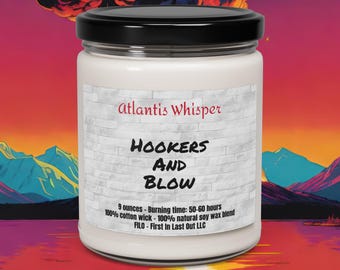 Hookers And Blow Various 9oz Scented Soy Candles Bricks Funny candles gifts for her Funny Gift Ideas Best Friend Gifts wedding Gifts couples