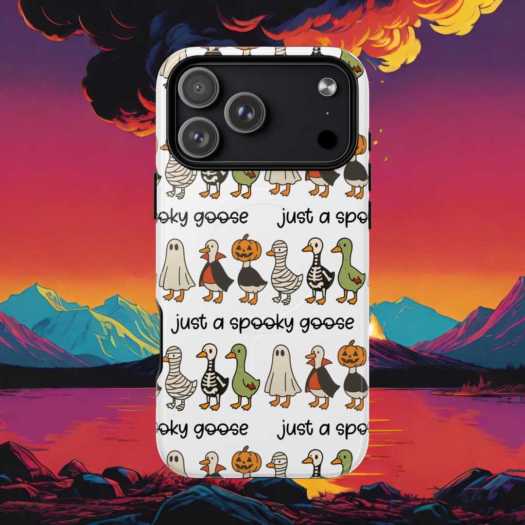 Just A Spooky Goose iPhone Series Magsafe, Glossy Phone, Matte Cases ...