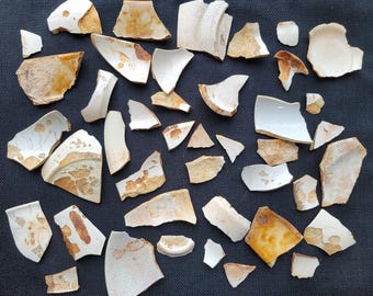 Vintage/Antique Unmarked Broken China/Porcelain/Bone China from 1900s Tip DUG (42pcs)