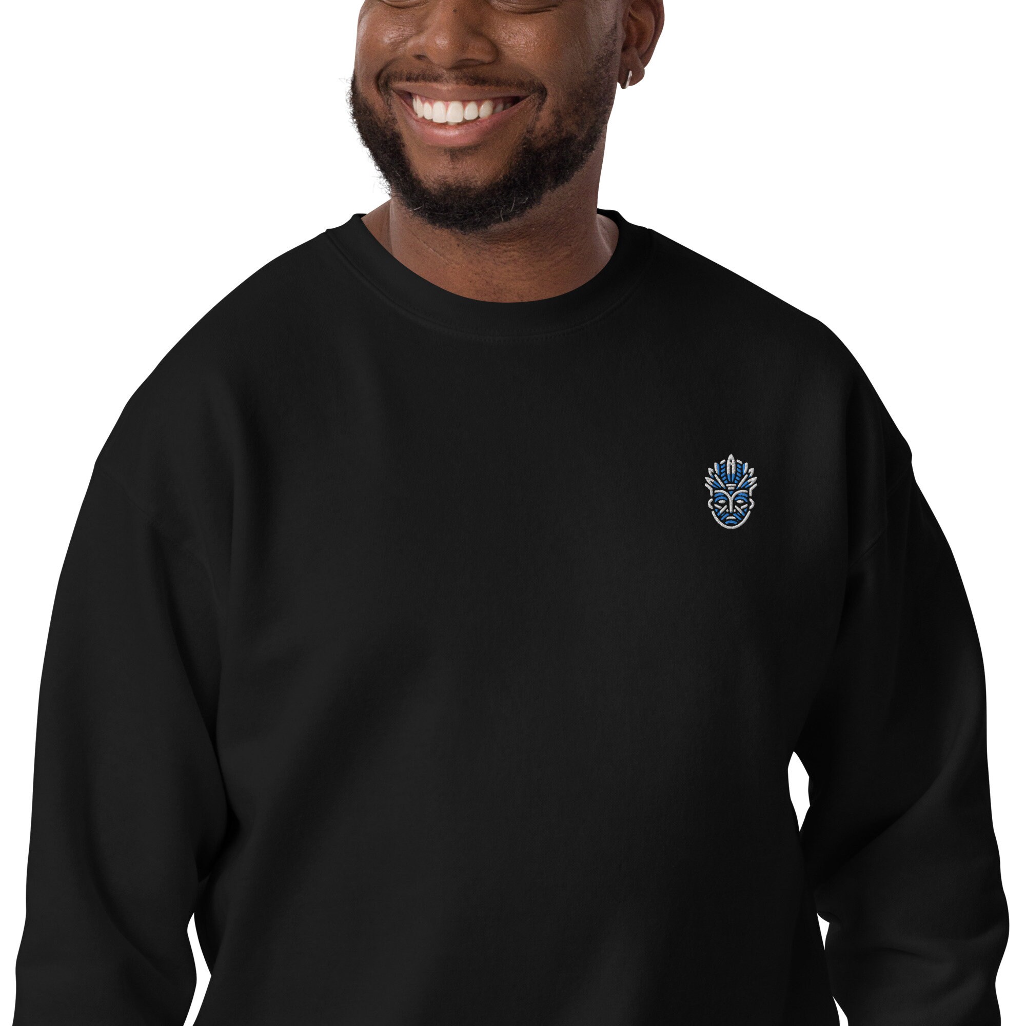 Unisex Premium Sweatshirt With Embroidery Tribal Design Unisex Premium Sweatshirt With Embroidery Tribal Design