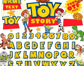 Bundle Cartoon Font Svg Png Otf, Story font Svg, Toy Font Svg, Cricut Ready, Story Alphabet Svg, Story Letters Numbers Svg
