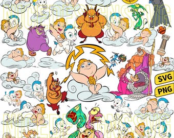 Bundle Baby Hercules Svg Png, Baby Pegasus Svg, Cake Topper Svg, Birthday Shirt, Magical Horse Svg for Cricut or Sublimation