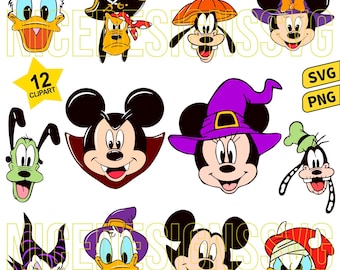 Halloween Friends Svg Png Bundle, Halloween Mouse And Friends Svg, Halloween Family Trip Svg, Trick Or Treat Svg, Holiday Season Svg