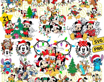 Mouse Christmas Lights Svg Png Bundle, Christmas Tshirt Design Svg, Mouse And Friends Svg, Christmas Squad Svg, Christmas Friends Shirt Svg