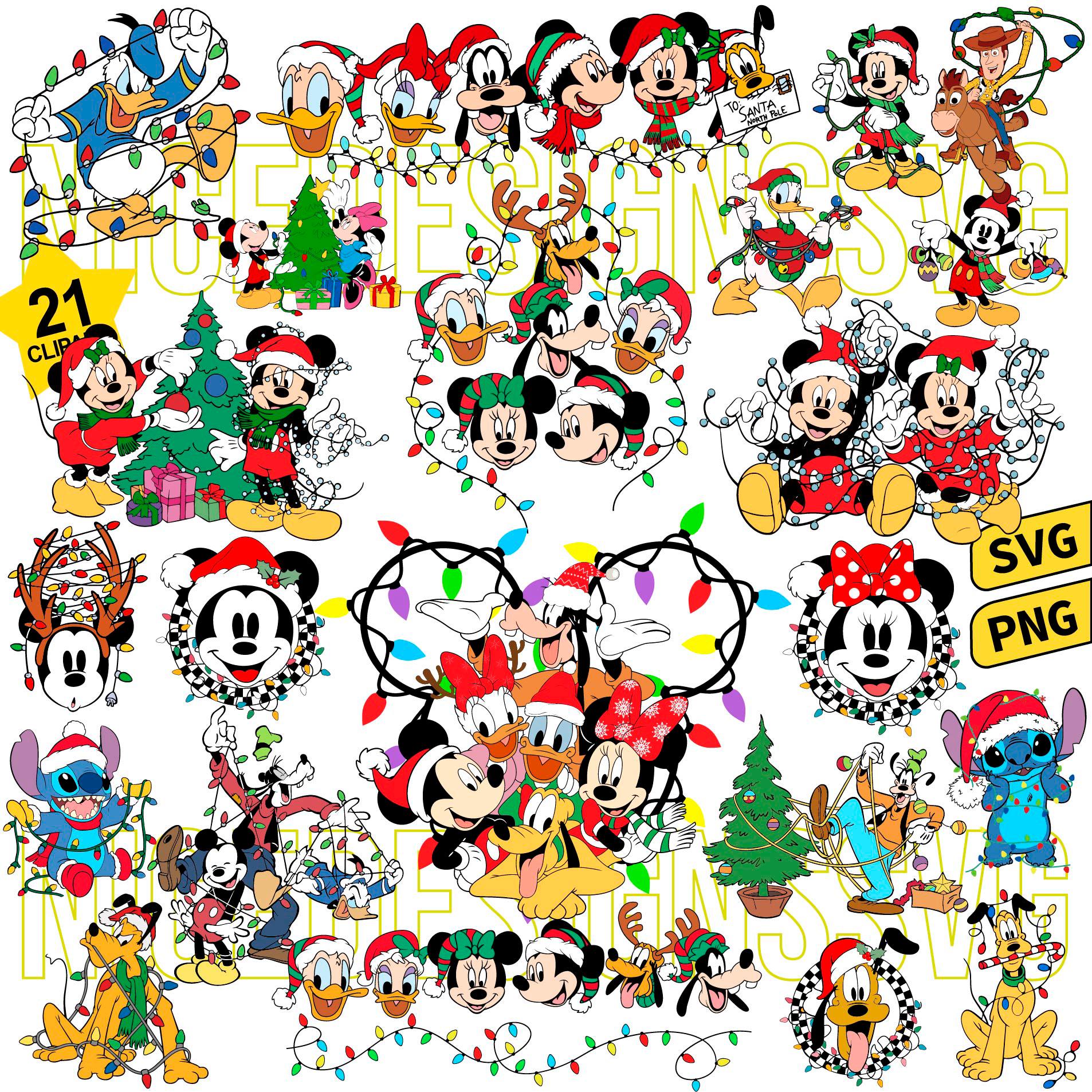 Mickey mouse christmas - Etsy België, image size:1906x1906