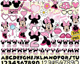 Mouse Girl Clipart Bundle Svg Png, Family Vacation Svg, Mouse Best Friends Svg, Family Birthday Svg, Magical Kingdom Svg, Subli Or Cut File