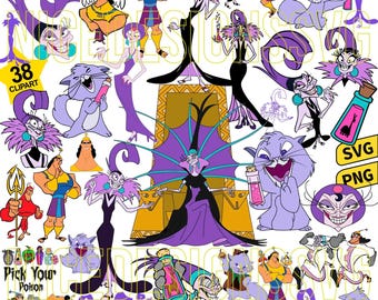 Pacchetto Bad Girls Friends Svg Png, Cattivo Yzma Svg, Il mio cattivo preferito Svg, Rilassati come un cattivo Svg, Cattivi di Halloween Svg