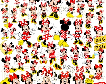 Vestido Vermelho Bolinhas Svg Png Pacote, Red Mouse Svg Png, Polkadots Svg, Head Mouse, Retro Mouse Svg, Classic Mouse Svg, Dot Bow Svg