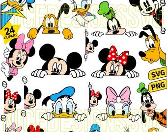 Bundle Mouse Peeking Svg Png, Mouse And Friends Peeking Svg, Family Vacation Svg, Magical Kingdom Svg, Birthday Trip Svg, Mouse Peekaboo Svg