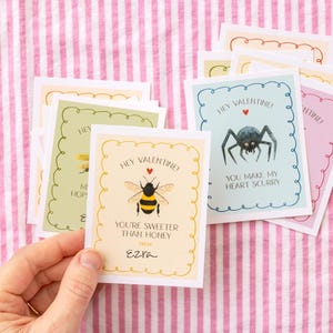Set mit 6 Insekt Printable Valentinstag tag | für Schule oder Klassenzimmer | für Kinder | für Mädchen oder Jungen | Valentinstag Geschenk Favor Käfer Valentine