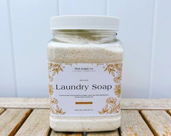 Luxurious laundry soap with familiar scents you love