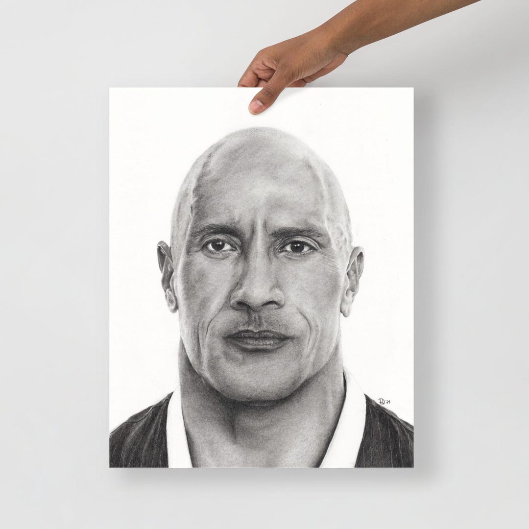 Dwayne Johnson Art Print - Etsy