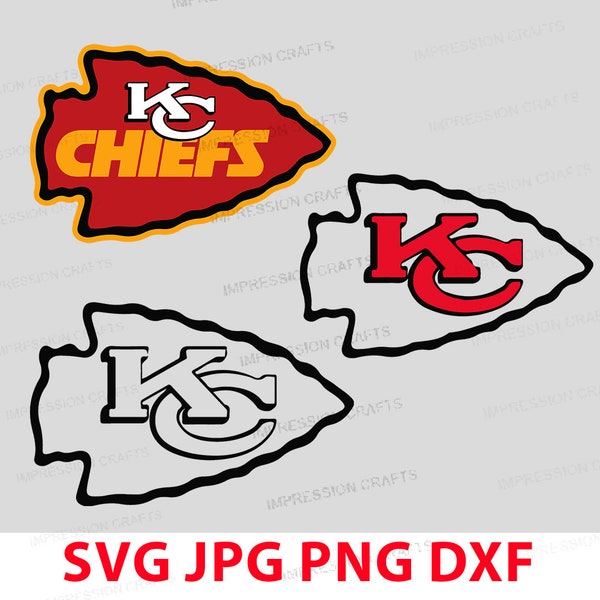 KC Chiefs, Svg pour Cricut, mascotte des chefs, Svg mascotte des chefs, équipe Svg de la mascotte de l'équipe, Esprit d'école, Sublimation des chefs, Svg en superposition, Silhouette