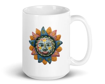 Taza de café Sunshine de 15 oz - Buenos días sol, aquí viene el sol - ¡Regalo perfecto para amigos, niños y la oficina!