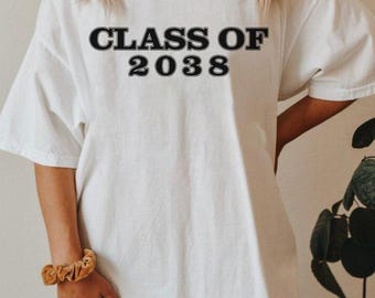 Klasse von 2038 Shirt, erster Schultag, 2038 Shirt, wächst mit mir Geschenk, aufwachsendes Shirt, Abschlussgeschenk, Klasse von 2038, Klasse von 2038 T-Shirt