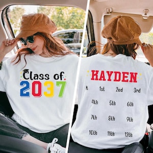 Class Of 2038 Handprint Shirt, 2039 Graduation Shirt, First Day of School Shirt, Grow With Me Shirt, Photo Day Shirt