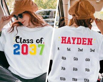 Klasse 2038 Handprint Shirt, Abschluss 2039 Shirt, Erster Schultag Shirt, Wachsen Sie mit mir Shirt, Fototag Shirt