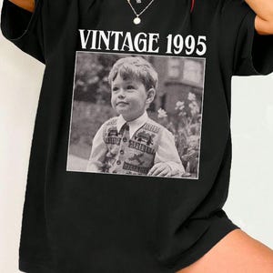 Personalised Birthday Shirt, Custom Photo Comfort Colors Birthday Shirt, 30th Birthday Gift, 40th Birthday Gift, Vintage 1995 Shirt