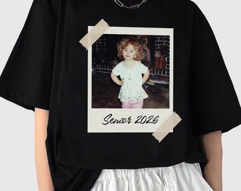 Benutzerdefinierte Foto Vintage Senior 2026 Shirt, graduierte 2026 Shirt, High School Shirt, Klasse von 2026 T-Shirt, Abschluss T-Shirt, Senior Geschenk, Senior Jahr T-Shirt