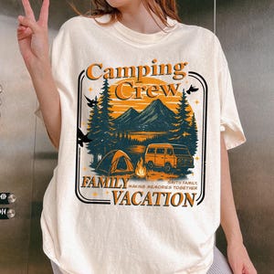 Matching Family Camping Trip Shirt, Custom Family Vacation Shirt, Personalized Family Mountain Vacation Shirt, Matching Camping Crew  Shirt