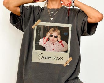 Benutzerdefinierte Senior 2026 Vintage Photo Shirt, Klasse von 2026, Abschluss-T-Shirt, High School Senior Shirt, Senior 2026 Shirt, benutzerdefiniertes Shirt mit Bild