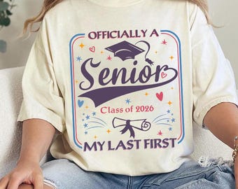 My Last First Day Senior 2026 Shirt, Back To School Class Of 2026 Shirt, Senior 2026 1st Day Of School, Hello School Retro Student Shirt