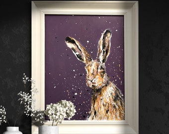 Rabbit Original Acrylic Framed Painting