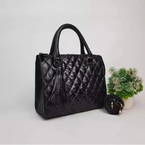 Bolso de mano de piel de pitón exótica: bolso de mano de lujo con colores personalizados, bandolera, bolso de mano y bandolera para mujer