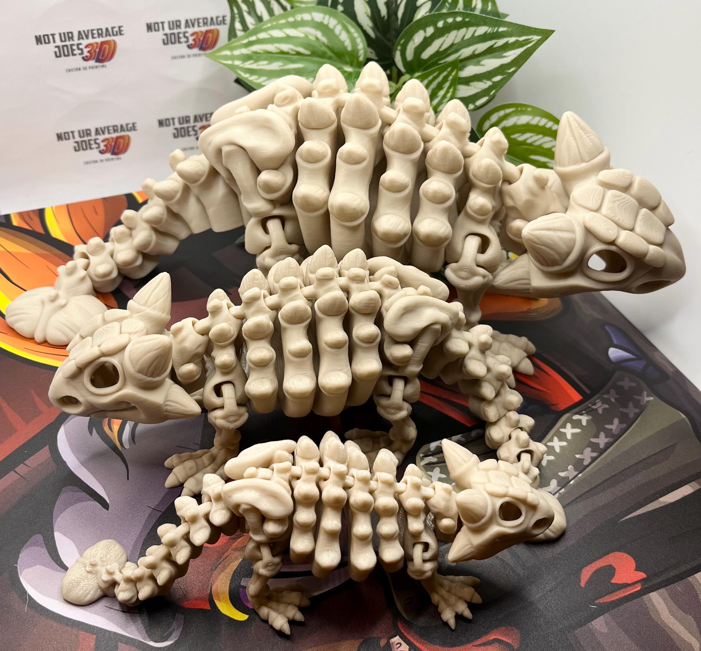 E-壁 【希少】70s ヴィンテージ 恐竜 ソフビ アンキロサウルス 香港製 3Dプリントされたアンキロサウルスの骨格 - Etsy 日本