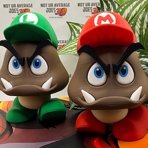 Récipient Goomba Mario & Goomba Luigi imprimé en 3D