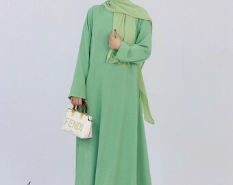 Handgemaakte Abaya voor vrouwen | Lange loszittende jurk voor moslimvrouwen | Cadeau voor haar | Perfect cadeau voor Ramadan